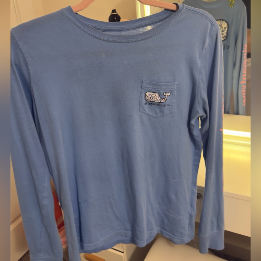 Vineyard Vines Light Blue Pocket Tee